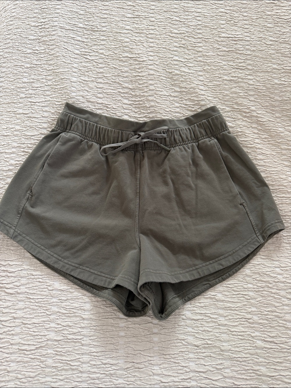 lululemon athletica Olive Green Drawstring Athletic Shorts - Picture 1 of 6